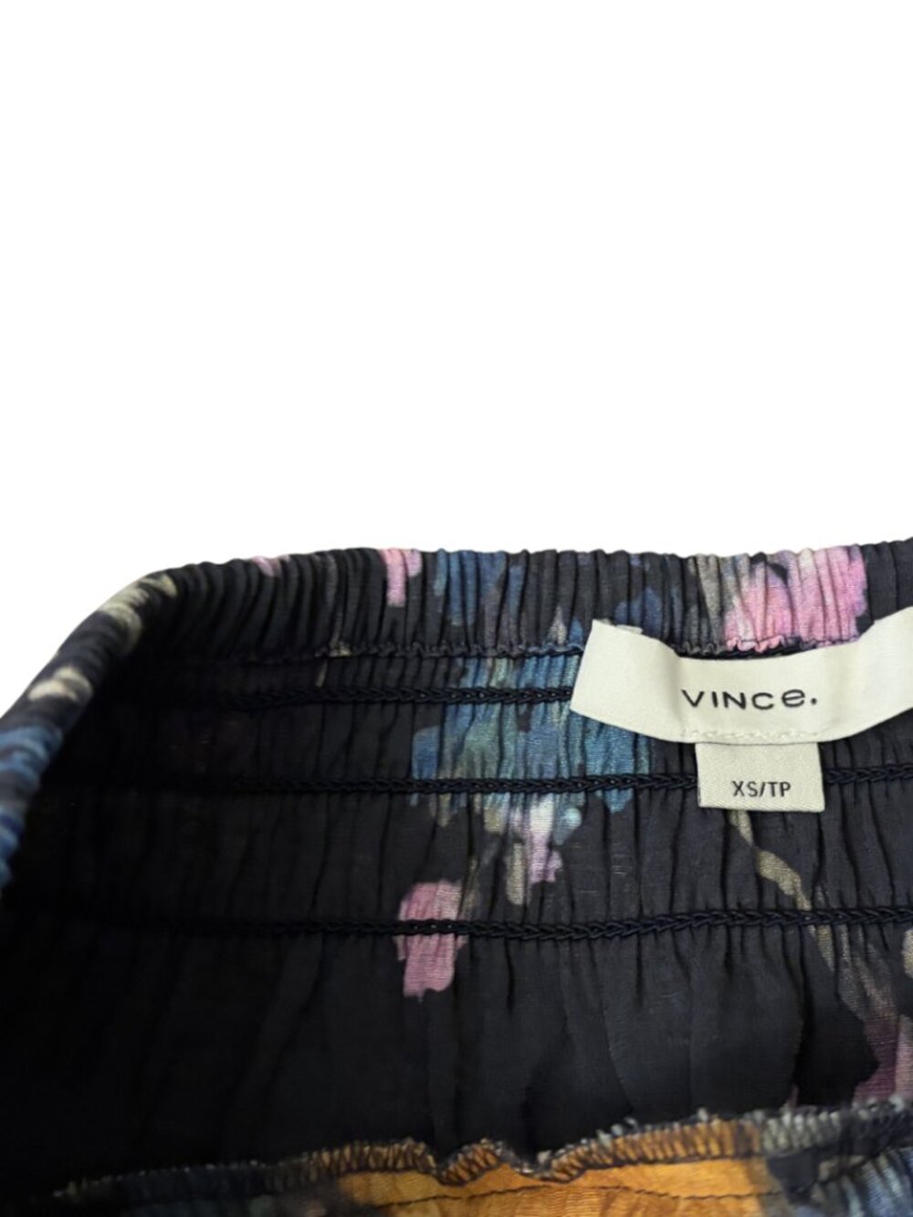 Vince xs Painted Bouquet Smocked-Waist Midi Skirt - Picture 3 of 6